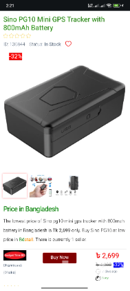 PG10 Mini GPS Tracker Magnetic GF21 Update Version.